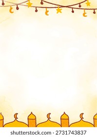 Conjunto de garabatos de ramadán, arte de Clip islámico de ramadán, marco de Fondo de pantalla de fondo eid mubarak