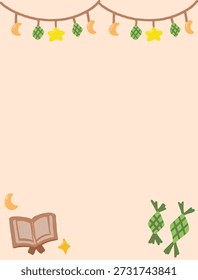 Set von Ramadan-Doodles, ramadhan islamic Clip Art, eid mubarak Hintergrund Tapete Rahmen