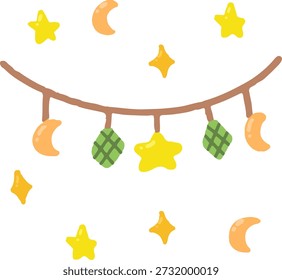 Conjunto de garabatos de ramadán, arte de Clip islámico de ramadán, marco de Fondo de pantalla de fondo eid mubarak