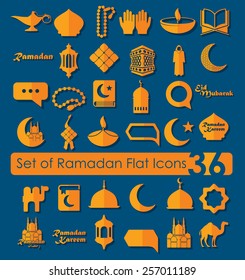 Set of ramadan icons