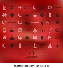Set of ramadan icons