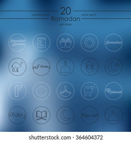 Set of ramadan icons