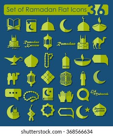 Set of ramadan icons