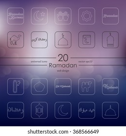 Set of ramadan icons