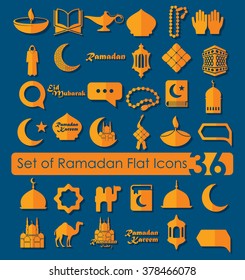 Set of ramadan icons