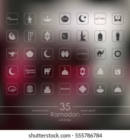 Set of ramadan icons
