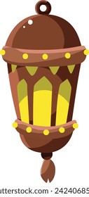 Set of Ramadan Kareem Icons Isolated on White Background. Lantern vector. Vector Illustration.