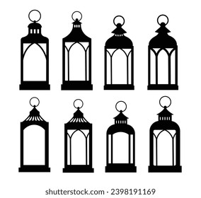 set of Ramadan lantern vector illustration