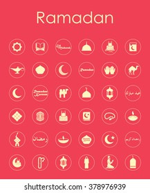 Set of ramadan simple icons