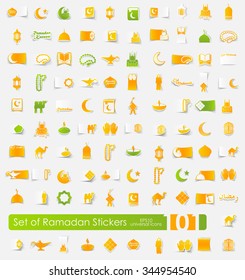 Set of ramadan stickers