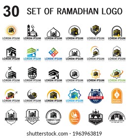 set of ramadan vector , set of muslim logo