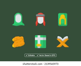 Set of Ramadhan and Islam icon pack with color, It can uses for any purpose.