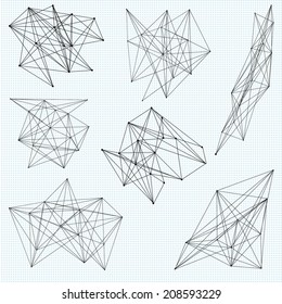 A Set Of Random Abstract Vector Geometric Shapes