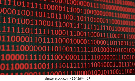 Set of random binary codes. Digits 0 and 1 change randomly. Alpha channel with transparent background