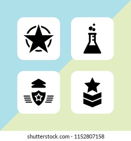 set with rank and experiment vector icons for web and mobile app