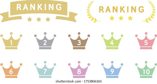 Set of ranking flat icons