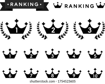 Set of ranking flat icons