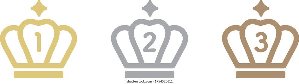 Set of ranking flat icons