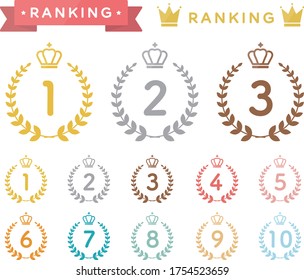 Set Of Ranking Flat Icons