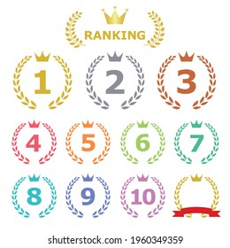 Set Of Ranking Icons, Vector Illustration