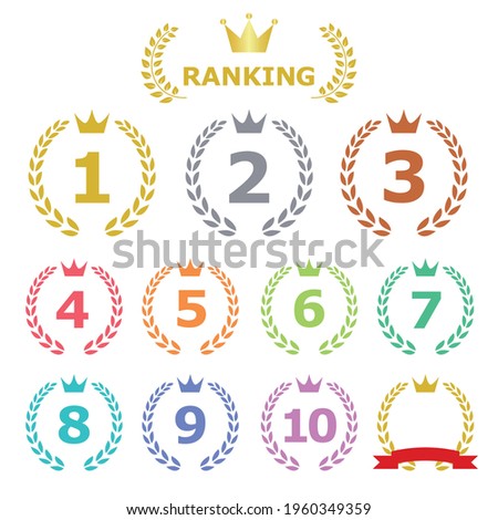 Set of ranking icons, vector illustration