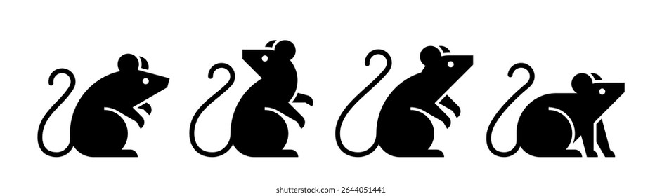 Set of Rat logo. Icon design. Template elements