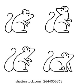 Set of Rat logo. Icon design. Template elements