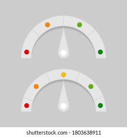 Set rating customer satisfaction meter. Different emotions for feedback customer.