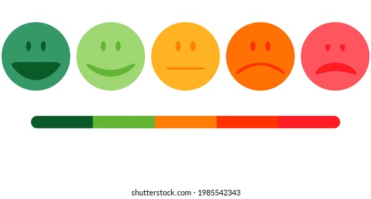 Set Rating Feedback Scale Isolated Emoticon Stock Vector (Royalty Free ...