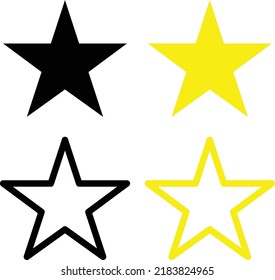 Set of rating review stars icon vector