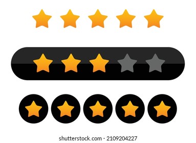 conjunto de diseño de estrellas de calificación