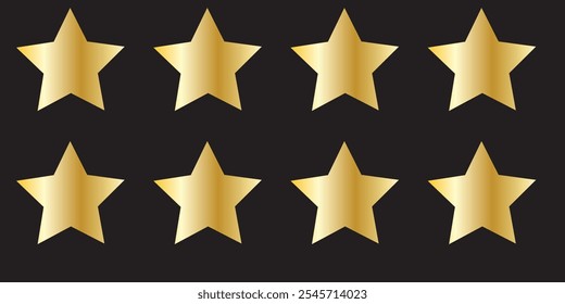 Set rating stars icon badges. Feedback customers. Rank, level of satisfaction rating. Five stars customer product rating review. 5 star rating icon. Vector illustration.