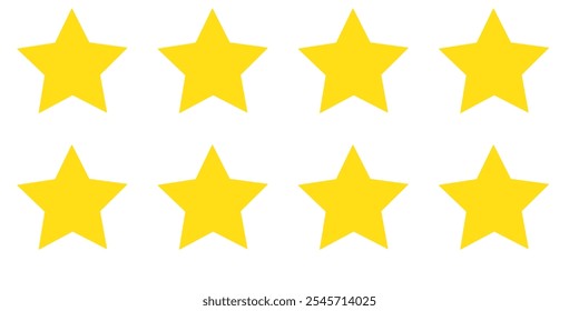 Set rating stars icon badges. Feedback customers. Rank, level of satisfaction rating. Five stars customer product rating review. 5 star rating icon. Vector illustration.