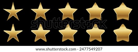 Set rating stars icon badges. Feedback customers. Rank, level of satisfaction rating. Five stars customer product rating review. 5 star rating icon. Vector illustration.