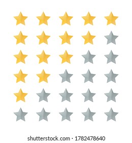Set rating stars icon vector