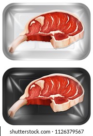 A Set of Raw Pork Chops illustration