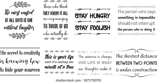 set-ready-post-social-media-quotes-stock-vector-royalty-free