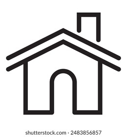 Conjunto de iconos de línea fina de bienes raíces y casas. Contiene íconos como área, llave de mano, hogar inteligente, contacto y Asistencia, departamentos y más