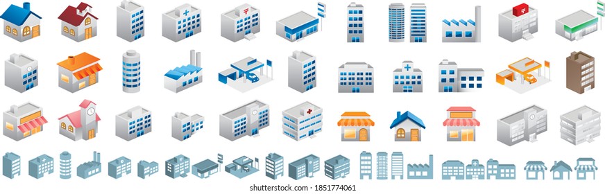 set of real estate icon Vector