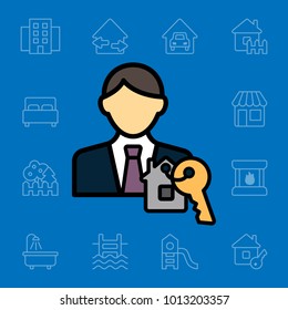 Set of real estate icons. Vector illustration