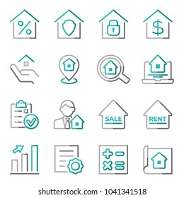 Set of real estate icons. Vector illustration