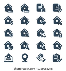 Set of real estate icons. Vector illustration