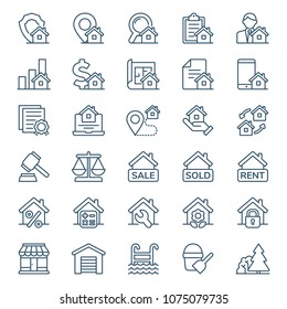 Set of real estate icons. Vector illustration