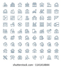 Set of real estate icons. Vector illustration