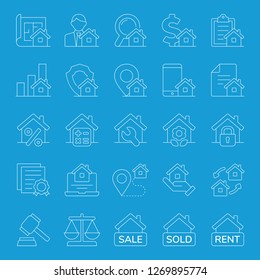 Set of real estate icons. Vector illustration