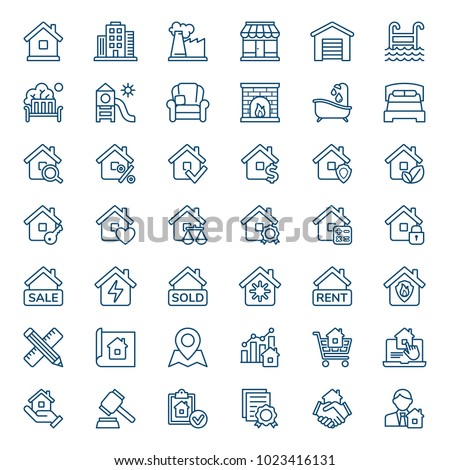 Set of real estate icons. Vector illustration