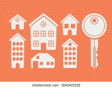 set of real estate items