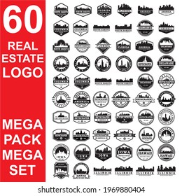 set of real estate logo , set of building vector