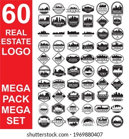 set of real estate logo , set of building vector