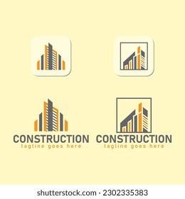 Set of real estate logo deign. Building and Construction Logo. Premium Vector illustration.Collection of minimal logo.Modern Home investment icon style template.